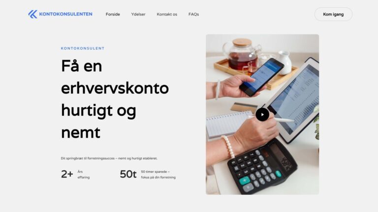 Kontokonsulenten ønskede at modernisere deres hjemmeside for at forbedre brugeroplevelsen og øge kundernes engagement.